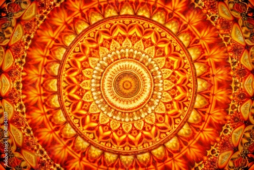 Obraz na płótnie Vibrant Orange Circular Abstract Art for Modern Decor and Creative Backgrounds w salonie
