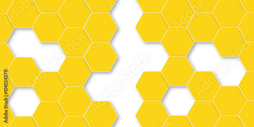 Abstract white background with hexagon and hexagonal background. Luxury white pattern with hexagons. abstract 3d hexagonal background with shadow. 3D futuristic abstract honeycomb mosaic background.