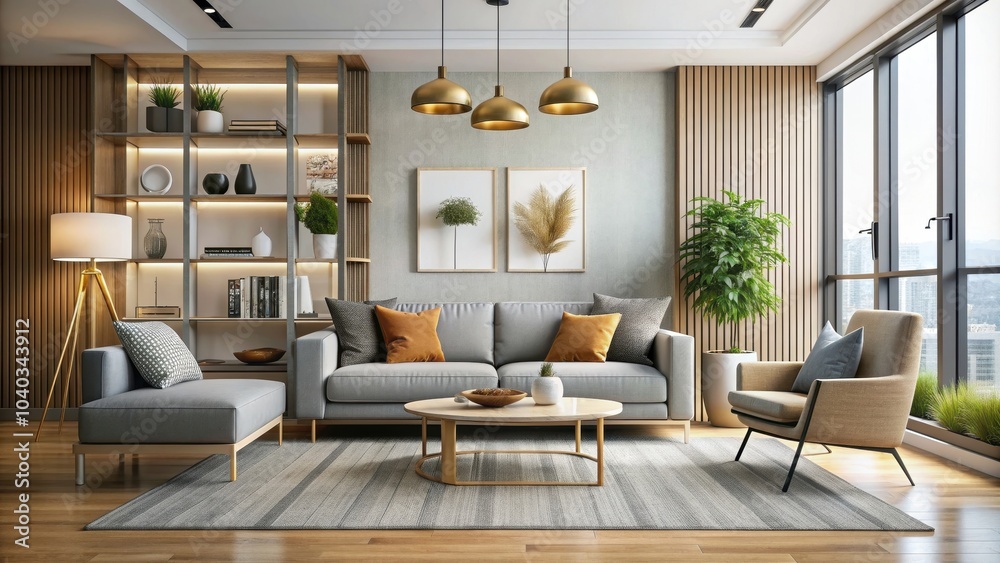 Modern living room with stylish furniture and decor, modern, living room, stylish, furniture, decor, contemporary Modern living room with stylish furniture and decor, modern, living room, stylish, furniture, decor, contemporary