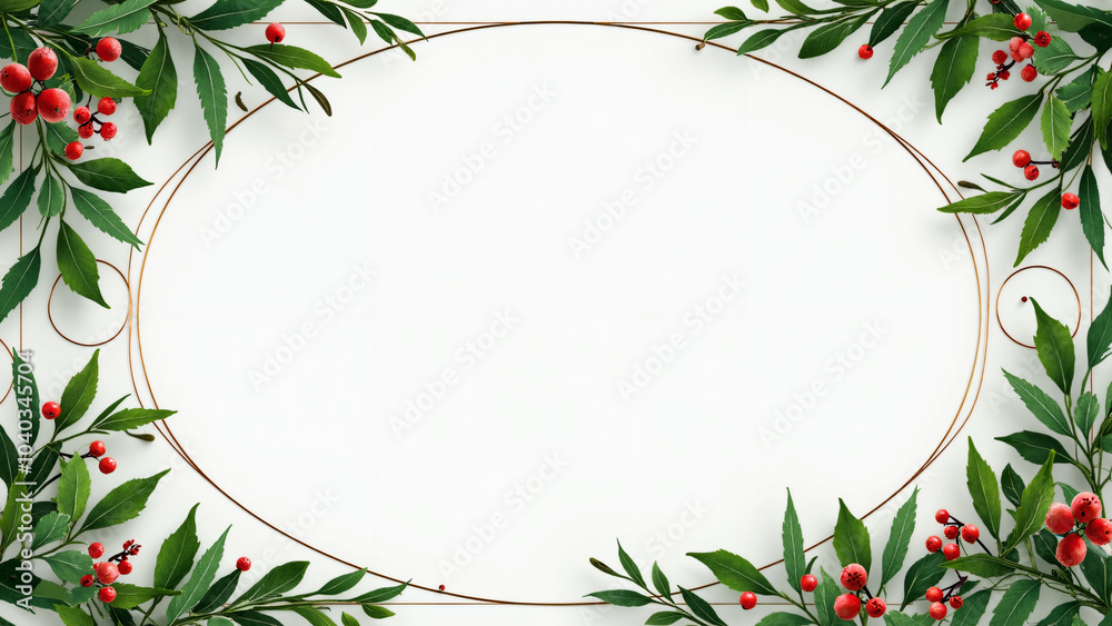 Elegant Mistletoe Frame Christmas Card Template: Versatile Design for Holiday Greetings and Marketing Elegant Mistletoe Frame Christmas Card Template: Versatile Design for Holiday Greetings and Marketing