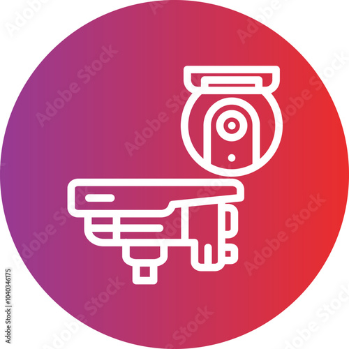 Surveillance System vector icon style