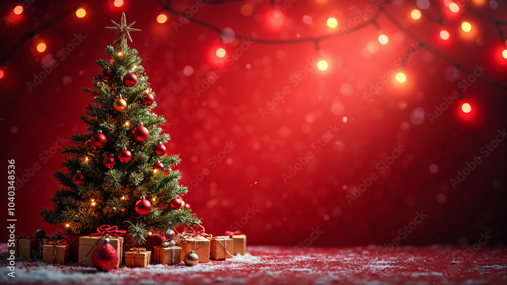 Enchanting Christmas Tree with Bokeh Lights: Perfect for Holiday Greetings, Festive Ads, and Seasonal Promotions Enchanting Christmas Tree with Bokeh Lights: Perfect for Holiday Greetings, Festive Ads, and Seasonal Promotions