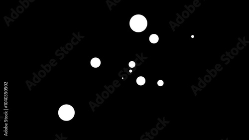 Looping animation Bubbles Animation on a transparent background. Alpha channel. 2 in 1 .
