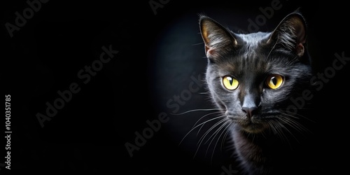Mysterious black cat sneaking around in the darkness of the night , cat, feline, night, stealth, prowling, black, mysterious
