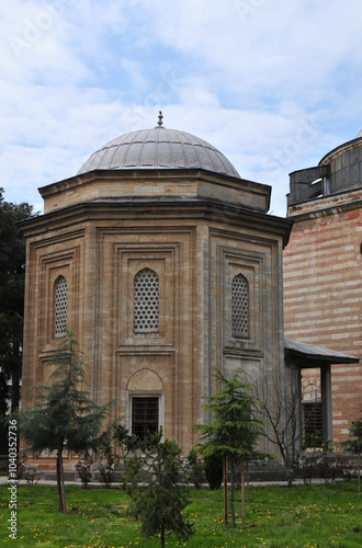 Coban Mustafa Pasha Mosque and Tomb, located in Gebze, Kocaeli, Turkey, was built by Mimar Sinan in the 16th century. photo