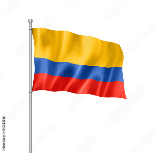 Colombian flag isolated on white Free Download Colombian flag isolated on white - GFXLoad