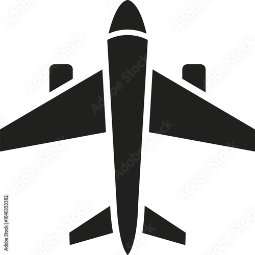airplane icon silhouette vector illustration