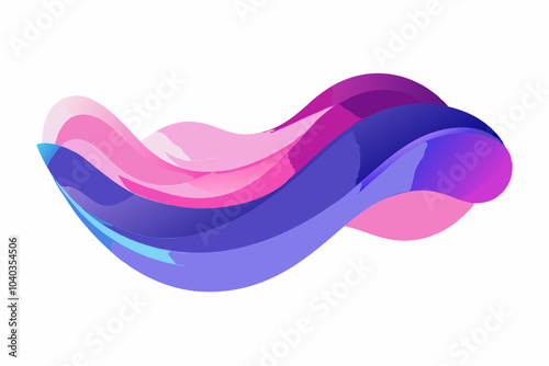 Abstract Gradient Wave Shapes in Modern Design vector illustration