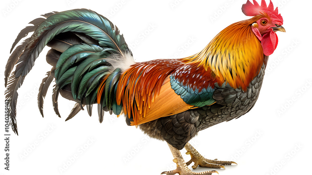 Fototapeta premium rooster isolated on white background