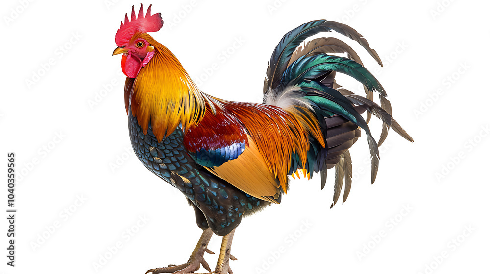 Fototapeta premium rooster isolated on white background
