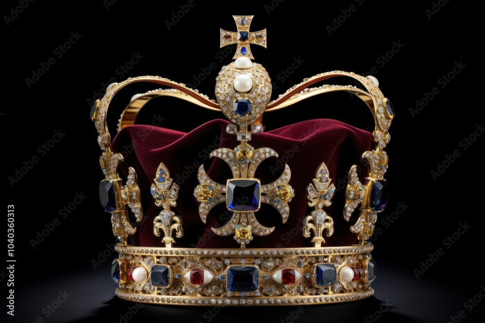 Fototapeta premium Crown jewelry studio shot accessories.