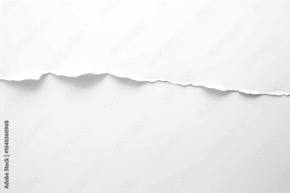 A torn strip on white paper line backgrounds weathered textured. A torn strip on white paper line backgrounds weathered textured.