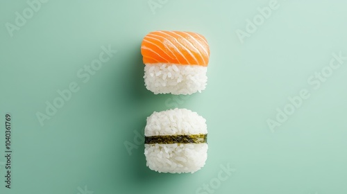 Delicious Sushi Presentation with Balanced Ingredients photo