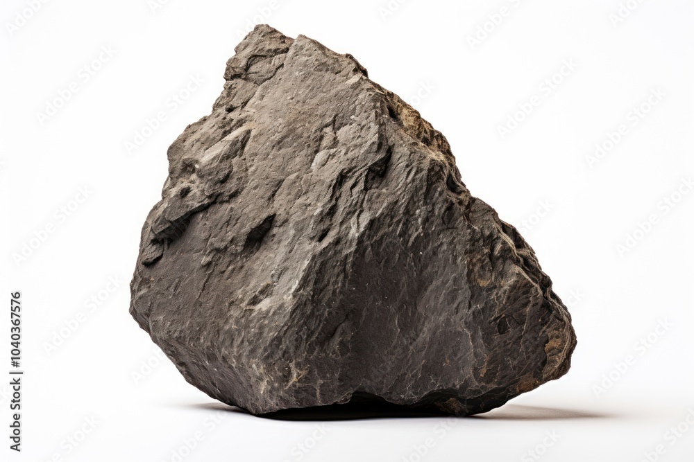 Rock mineral white background anthracite. Rock mineral white background anthracite.