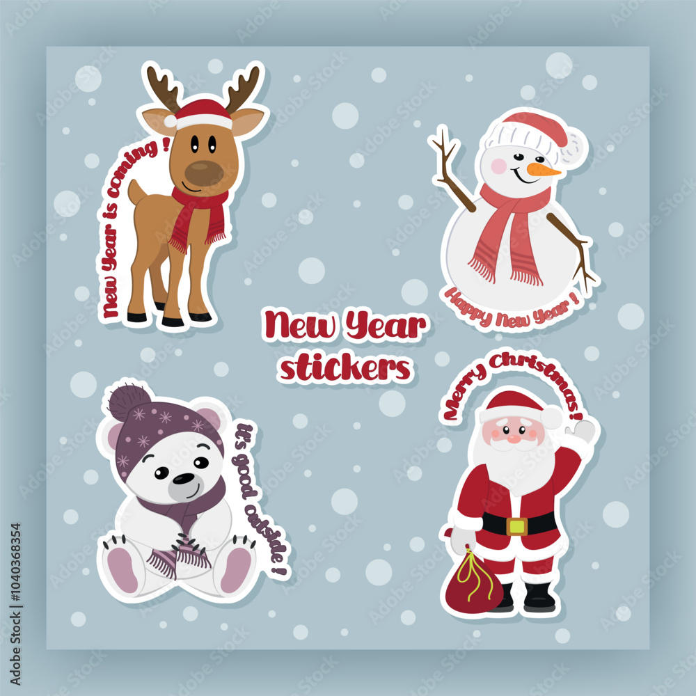 New Year stickers New Year stickers
