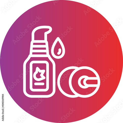 Makeup remover vector icon style