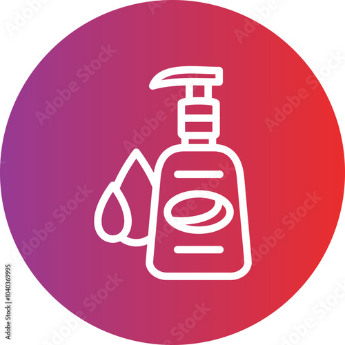 Facial cleanser vector icon style
