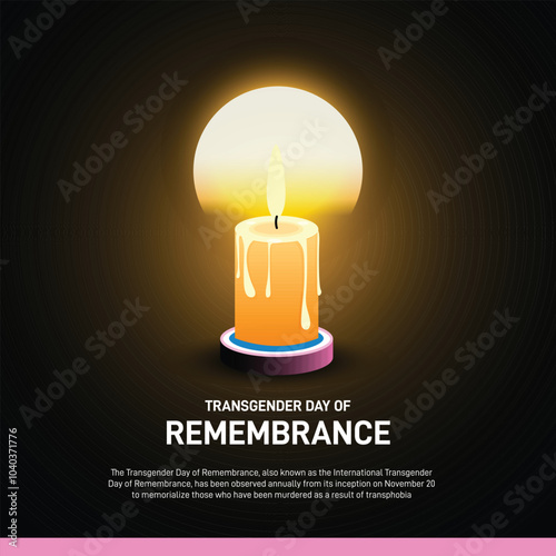 Transgender Day of Remembrance. 
Transgender Day of Remembrance creative banner, poster, postcard, background, template, greetings card design etc. 