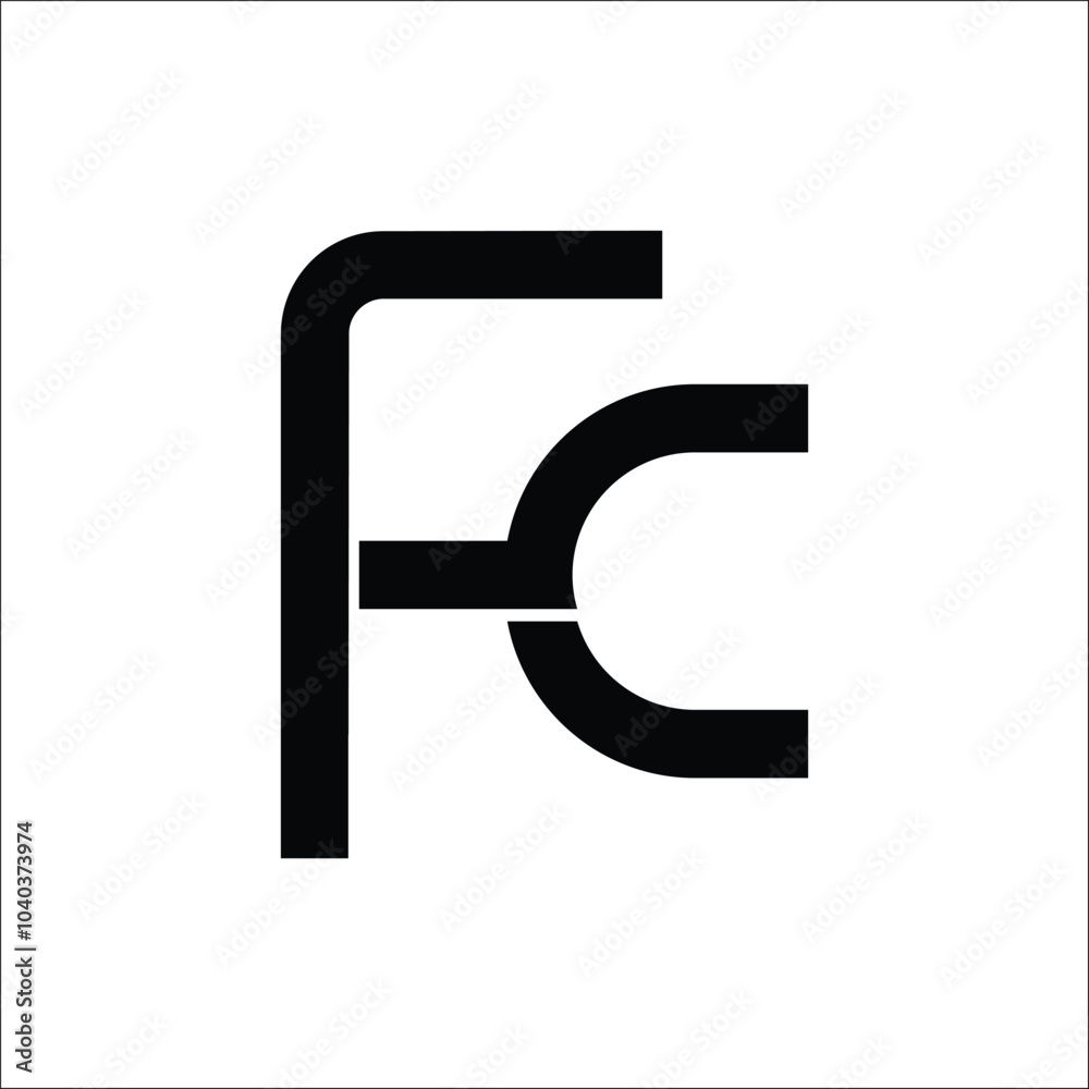 Initial Letter FC Logo Design Outstanding Creative Modern Symbol Sign Initial Letter FC Logo Design Outstanding Creative Modern Symbol Sign