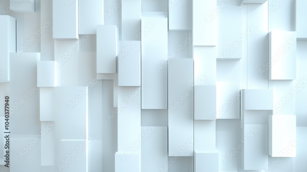 An arrangement of geometric white blocks forms a visually interesting pattern, offering depth and structure, reminiscent of modern architectural designs. An arrangement of geometric white blocks forms a visually interesting pattern, offering depth and structure, reminiscent of modern architectural designs.