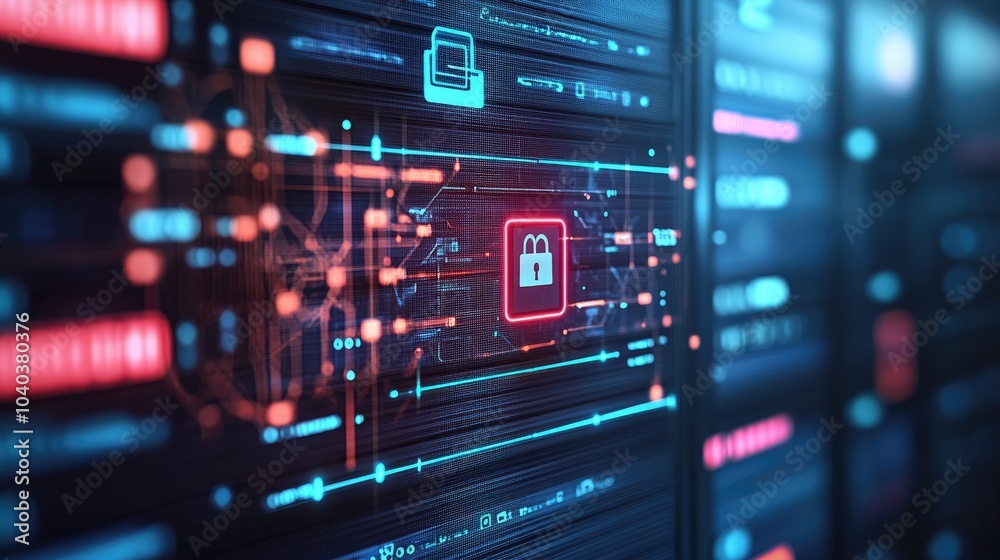 Fototapeta premium Securing the digital realm understanding cybersecurity through visual representation of data protection mechanisms