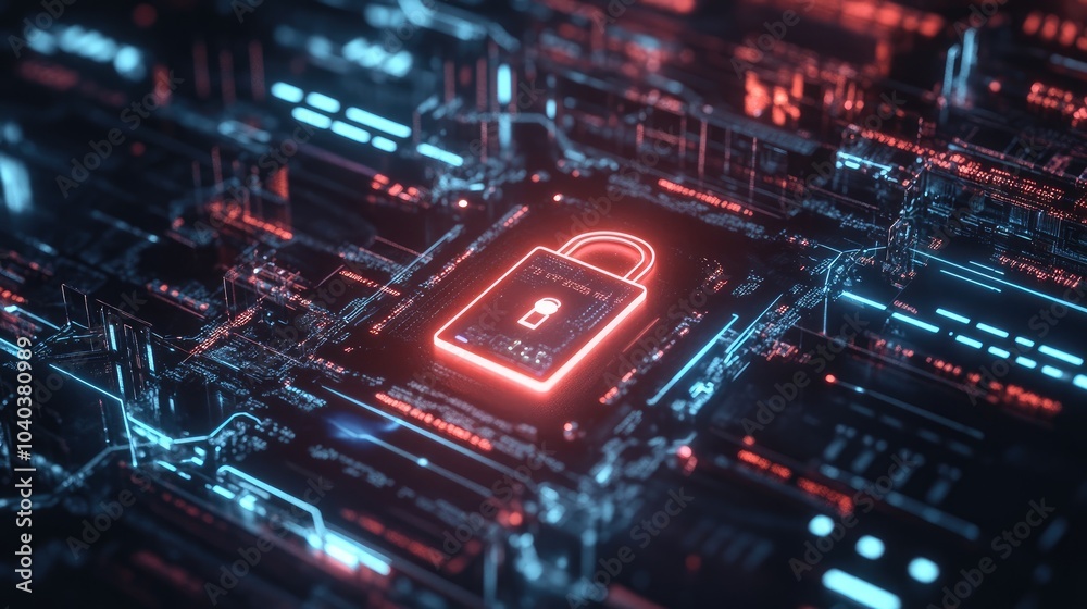 Exploring the intersection of cybersecurity and digital innovation a visual representation of locked data in a high-tech environment Exploring the intersection of cybersecurity and digital innovation a visual representation of locked data in a high-tech environment