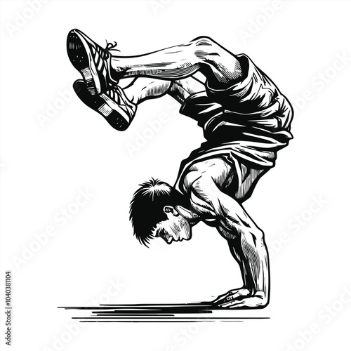 Parkour Silhouette Vector & Illustration, Parkour Jumping, Parkour Stock Illustration. Isolated On White Background
