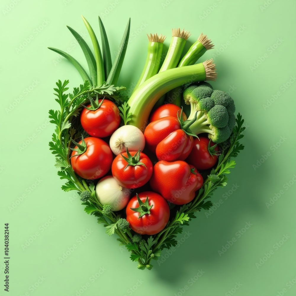 fresh assorted vegetables arranged in the shape of a heart fresh assorted vegetables arranged in the shape of a heart