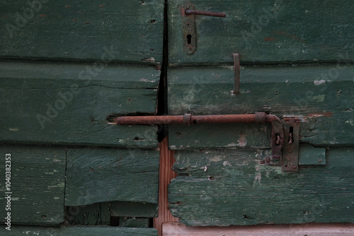 Old wooden door details