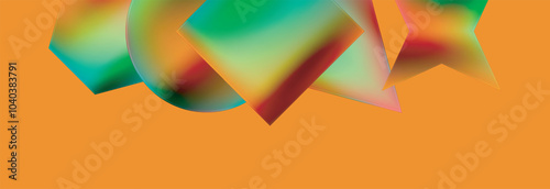 Fluid color geometric shapes abstract background. Vector Illustration For Wallpaper, Banner, Background, Card, Book Illustration, landing page