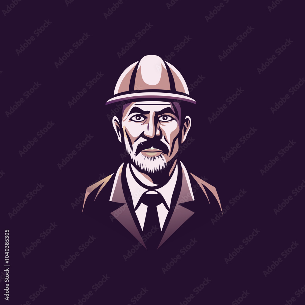 Flat style icon of a labour Flat style icon of a labour