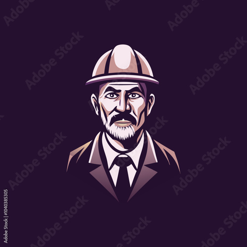 Flat style icon of a labour