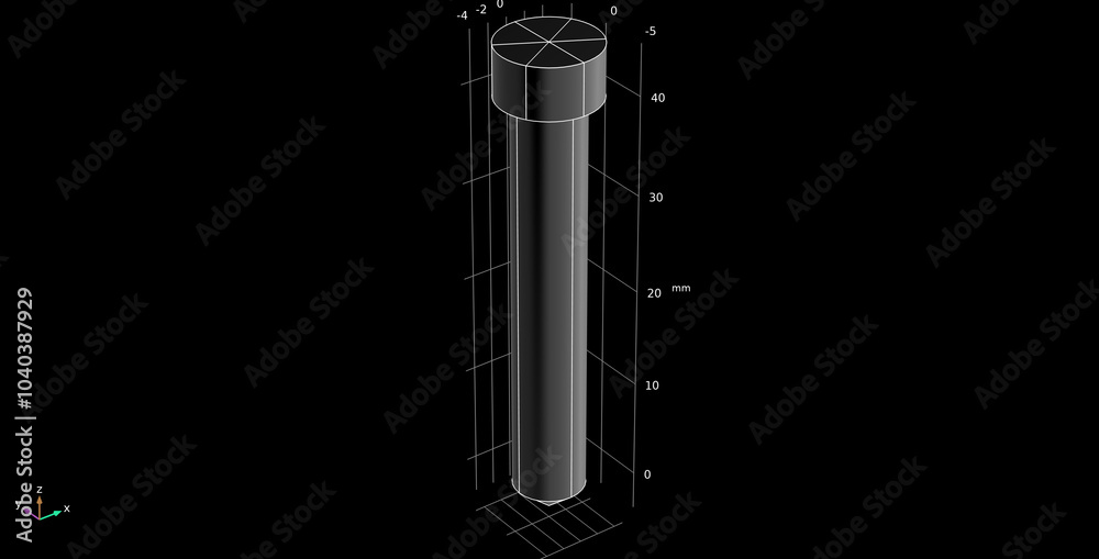Computer 3d modeling and
investigation of parameters of steel mechanical part
using computer-aided design system.
Design environment of engineering calculation.
Bolt with cylindrical head, no thread. Computer 3d modeling and
investigation of parameters of steel mechanical part
using computer-aided design system.
Design environment of engineering calculation.
Bolt with cylindrical head, no thread.
