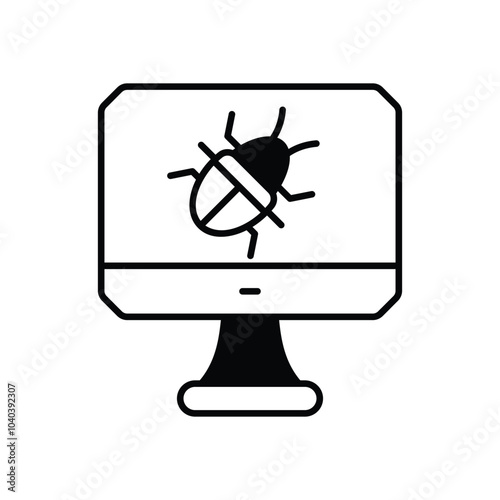 Computer Bug vector icon