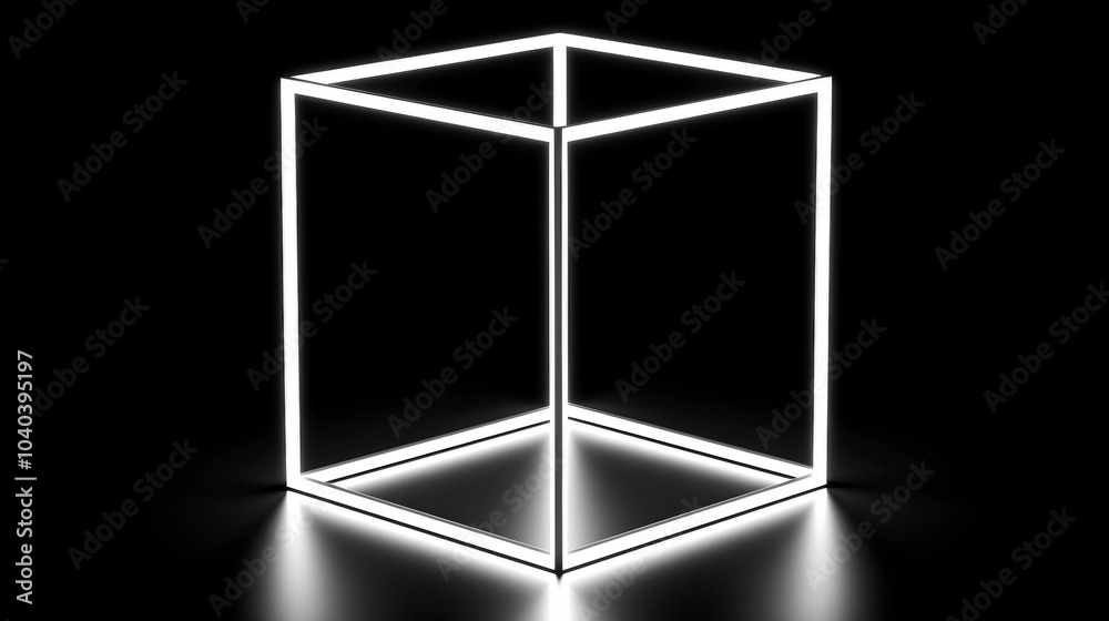 Illuminated Minimalist Cube: A Study in Geometry and Light Illuminated Minimalist Cube: A Study in Geometry and Light