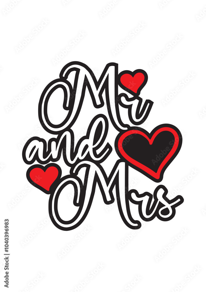 Mr and Mrs text icon design for Wedding, anniversary invitation conceptual template. Mr and Mrs text icon design for Wedding, anniversary invitation conceptual template.