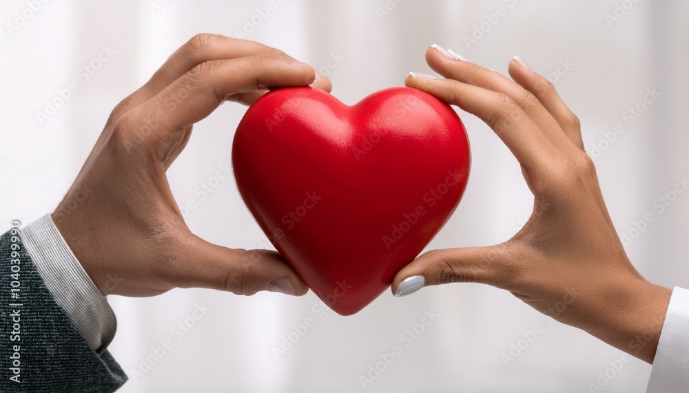 Male Hand Giving Heart To Female Male Hand Giving Heart To Female