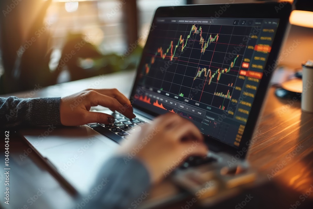 Financial Advisor Analyzing Stock Market Charts for Investment Planning Services Financial Advisor Analyzing Stock Market Charts for Investment Planning Services