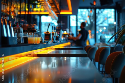 Wallpaper Mural Luxury Hotel Bar with Elegant Seating and Ambient Lighting for Upscale Evening Relaxation Torontodigital.ca