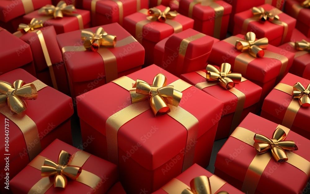 Red Gift Boxes with Gold Ribbon: Festive Gift Wrapping Ideas Red Gift Boxes with Gold Ribbon: Festive Gift Wrapping Ideas