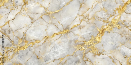 White Marble with Gold Veins, Seamless Texture, Luxury Background, Marble, Gold, Texture