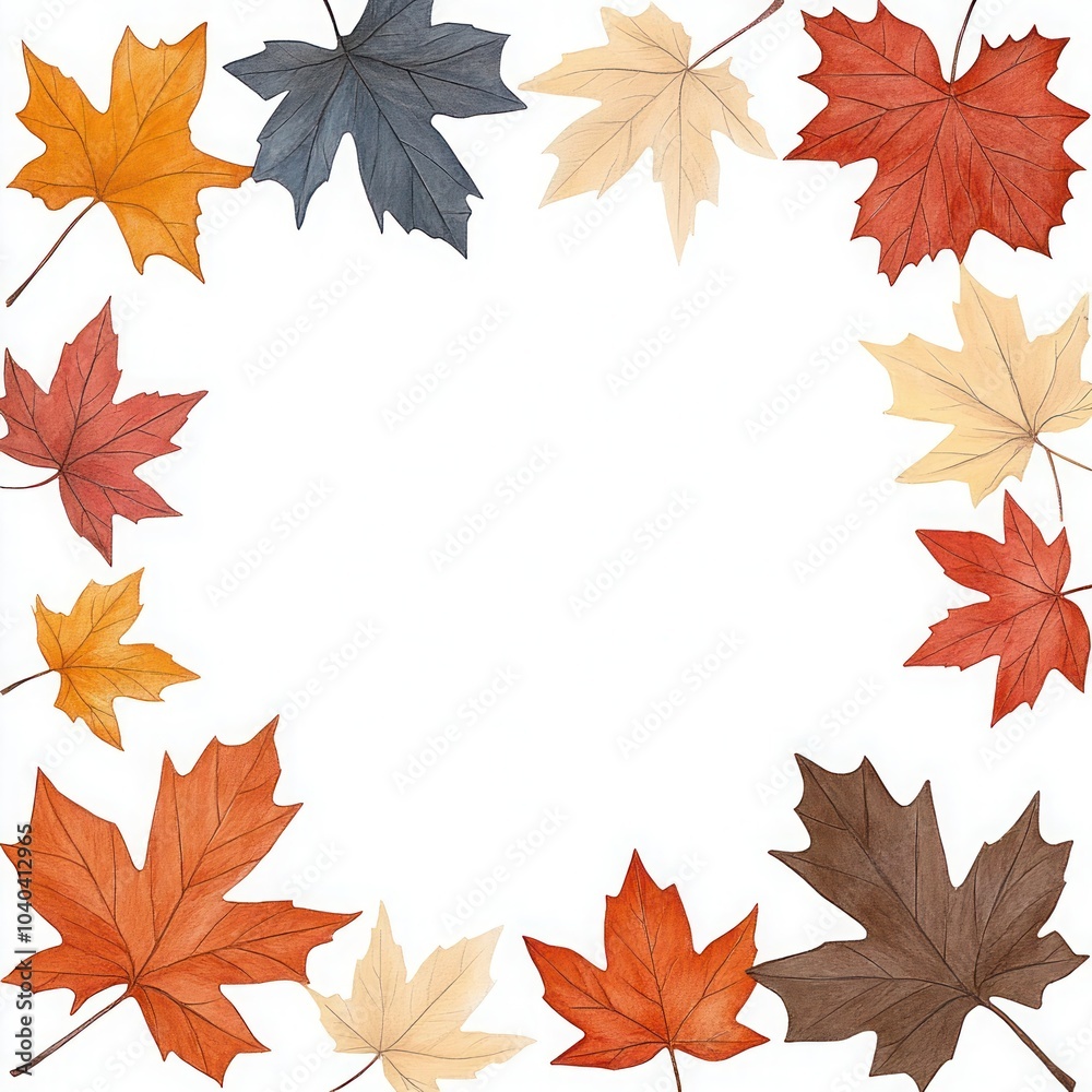 Autumn Maple Leaves - Orange Fall Leaf Design Elements for Thanksgiving or Halloween with Seasonal Clip Art & Illustrations Autumn Maple Leaves - Orange Fall Leaf Design Elements for Thanksgiving or Halloween with Seasonal Clip Art & Illustrations
