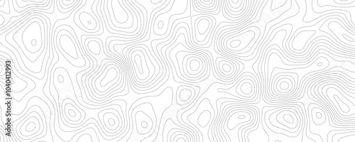 Detailed elevation lines in a seamless abstract contour pattern for backgrounds 