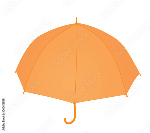 Kids orange umbrella. vector illustration
