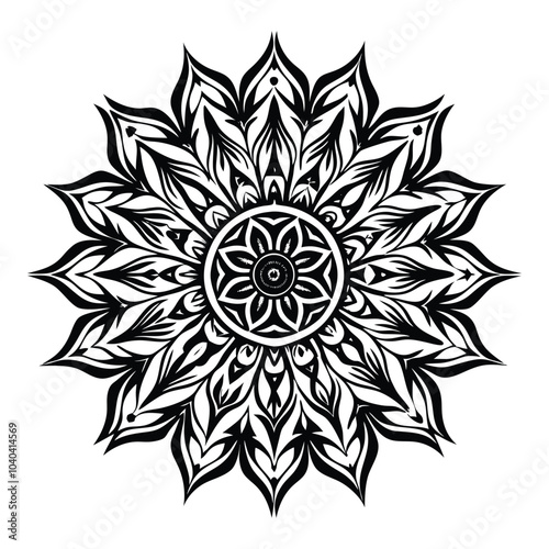 fire mandala vector silhouette 