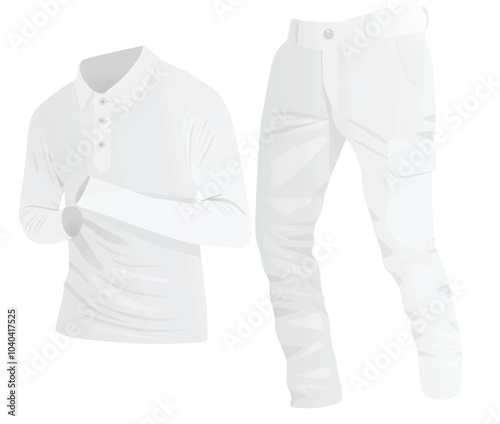 T shirt and pants. vector illustration