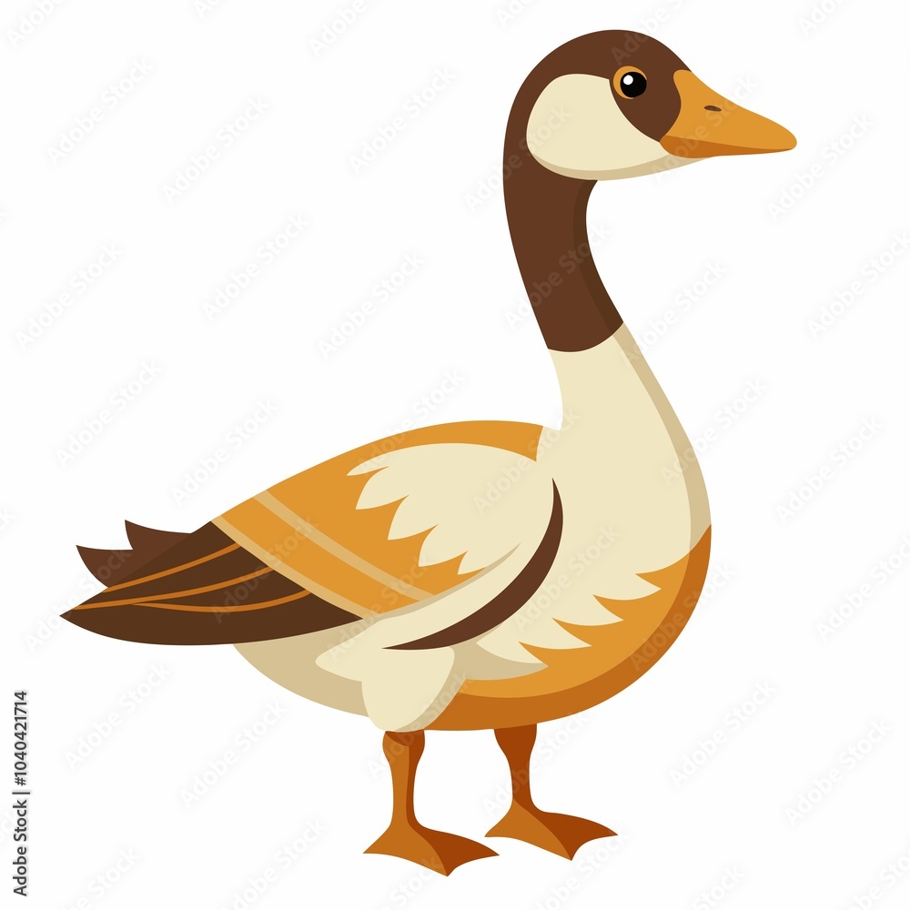 duck goose pet on a white background clipart