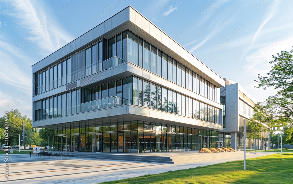 Naklejka premium Large modern office building
