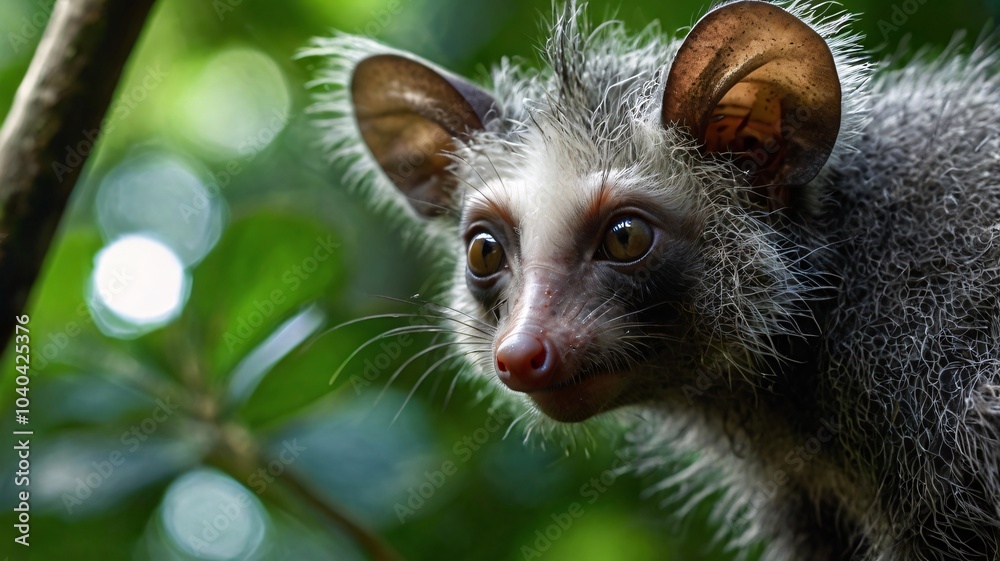 Fototapeta premium Aye-Aye for banner template