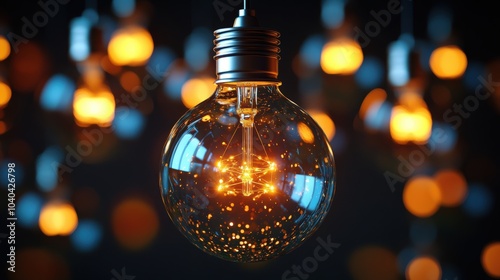 Stylish Light Bulb with Warm Glow